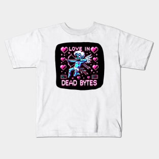 Pixel Love Zombie: 8-Bit Romance and Gaming Art Kids T-Shirt